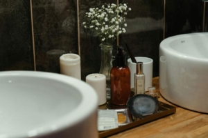 Reducing clutter such as extra toiletries will help make your New Hampshire bathroom remodel go smoothly. 